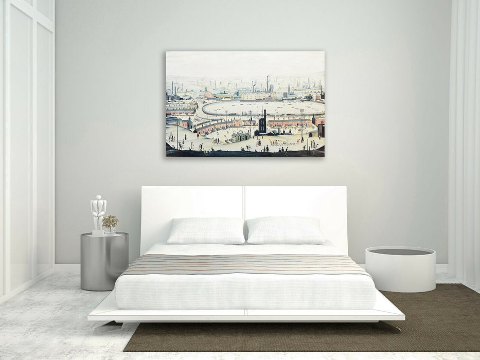 CANVAS WALL ART ARTWORK FRAMED PRINT PAINTING Ls Lowry style The Pond