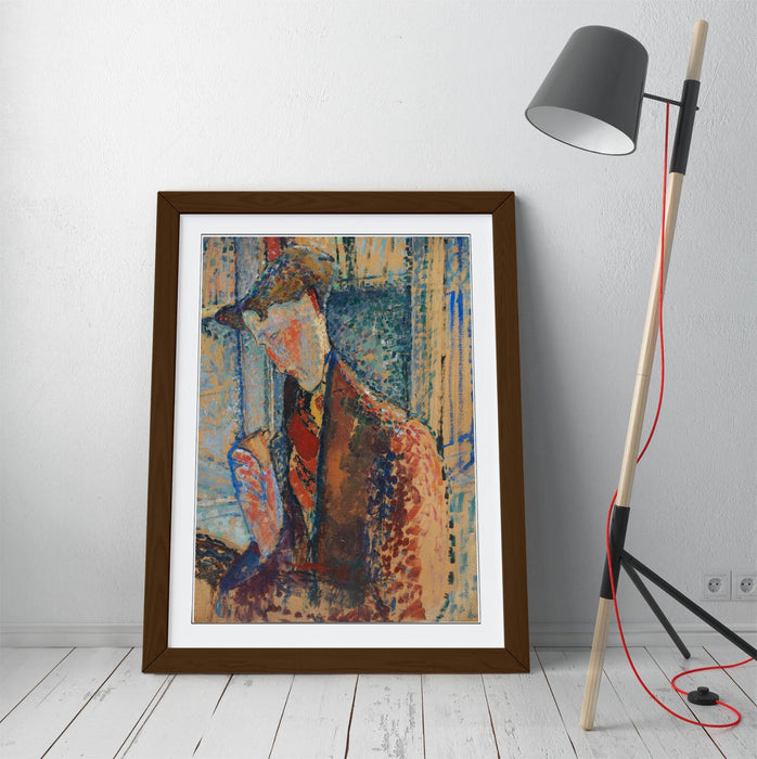 Framed Wall Art - Amedeo Modigliani Reverie Poster Print | Handmade UK Woodgrain Frame