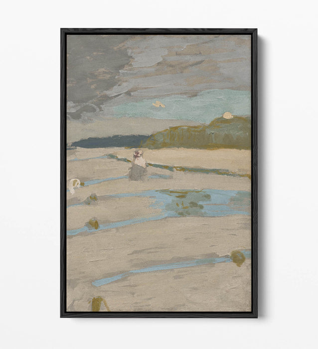 EDOUARD VUILLARD, BEACH AT SAINT-JACUT -FLOAT EFFECT CANVAS WALL ART PRINT