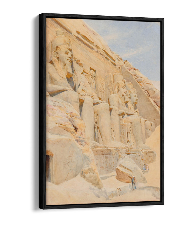 Float Effect Canvas Art – Premium Handmade Egyptian Temple Wall Decor Print