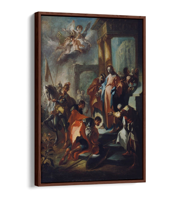 FRANZ MAULBERTSCH, CHRIST AND THE CENTURION -FLOAT EFFECT CANVAS WALL ART PRINT