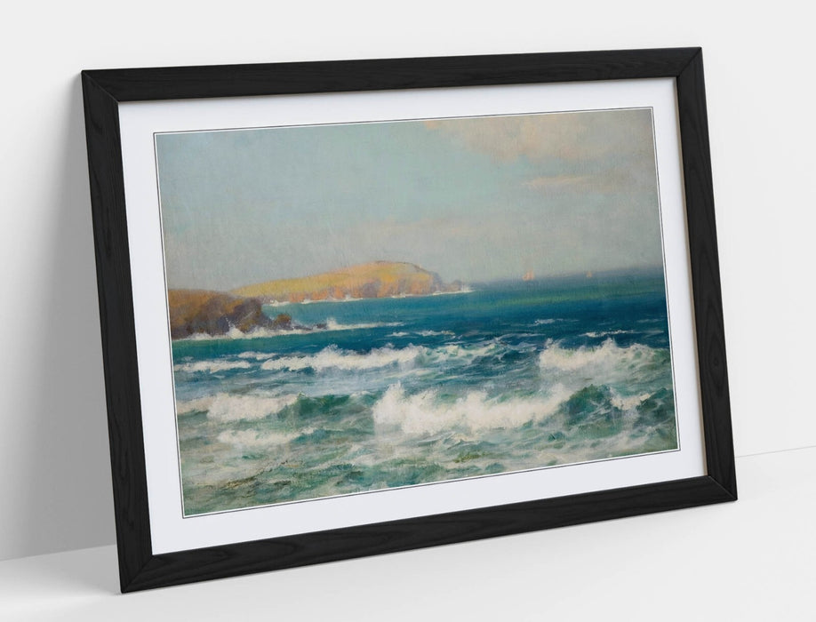Framed Art Poster - Beatrice Bright Trevose Head Cornwall Print with MDF Wood Frame
