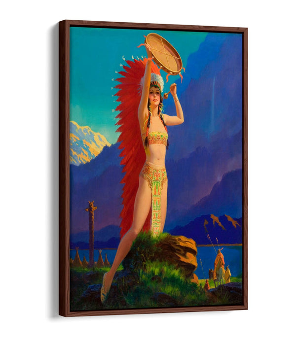 Float Effect Canvas Art - Edward Mason Eggleston Mountain Tribes Artwork, Ready To Hang