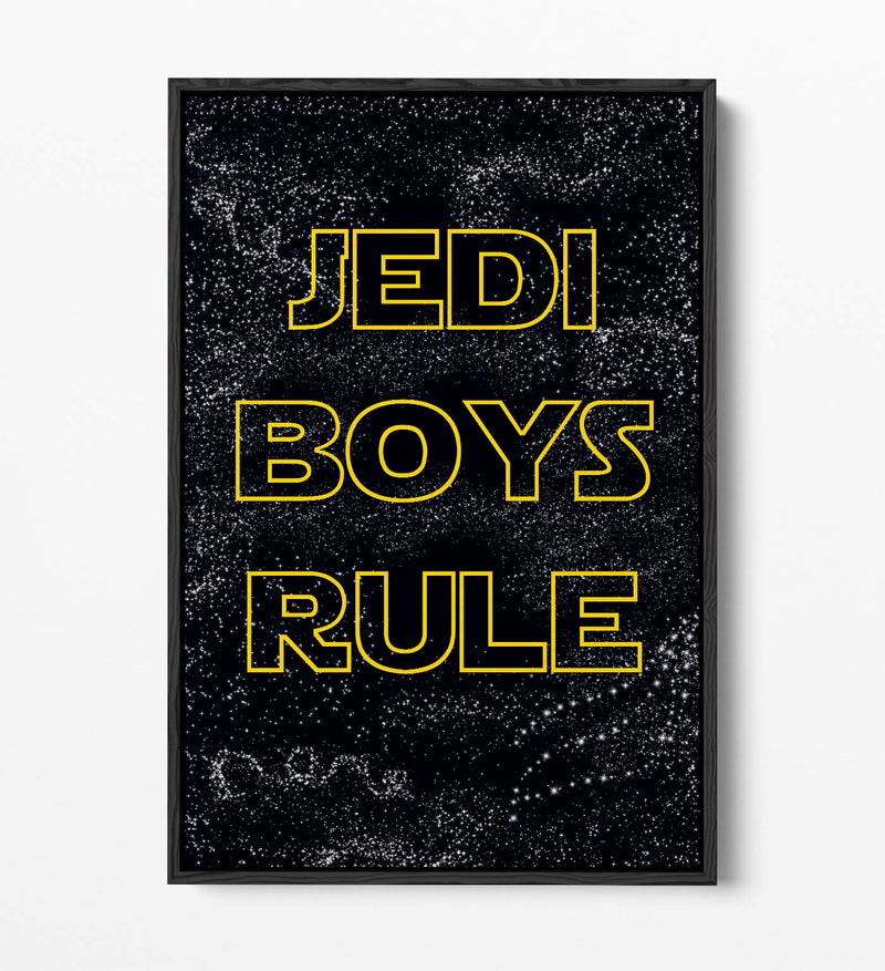 Star Wars Canvas Art - Jedi Boys Quote Print | Kids Room Wall Art, Float Effect Canvas