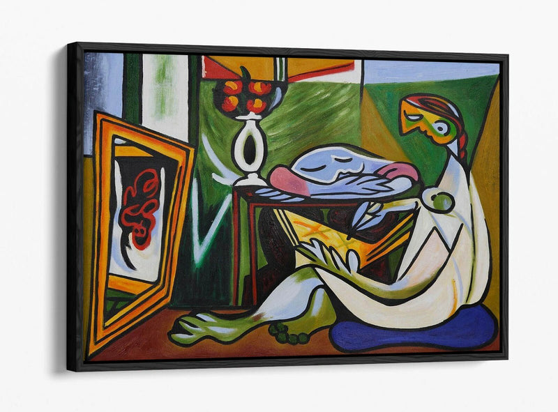 Canvas Wall Art – Pablo Picasso Print | Float Effect Canvas, Green Blue Modern Decor