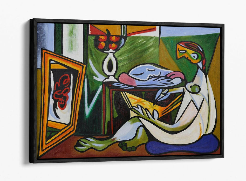 Canvas Wall Art – Pablo Picasso Print | Float Effect Canvas, Green Blue Modern Decor
