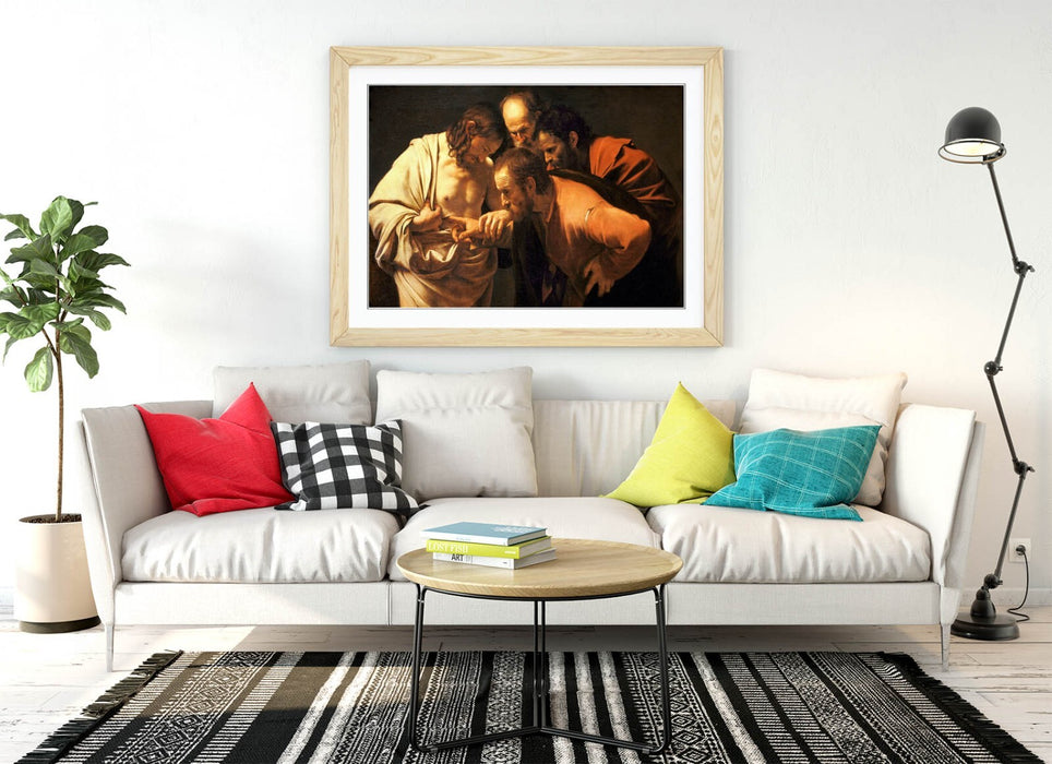 Framed Art Poster – Caravaggio Saint Thomas Classic Painting Print 4 Sizes