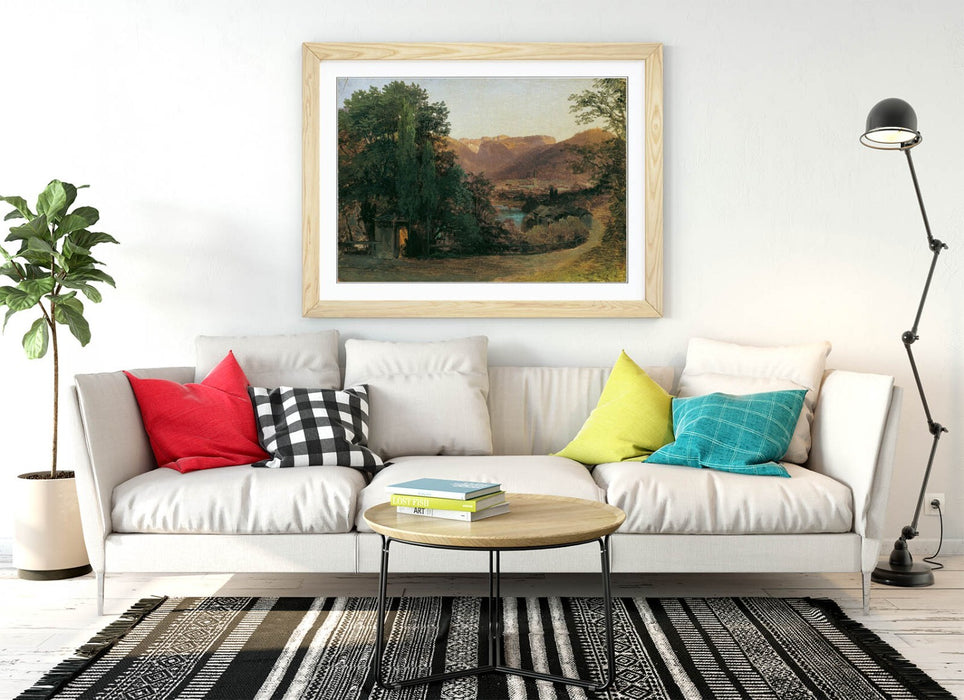 Framed Wall Art - Thomas Ender Painting Area Near Ischl | Handmade Wall Decor Print