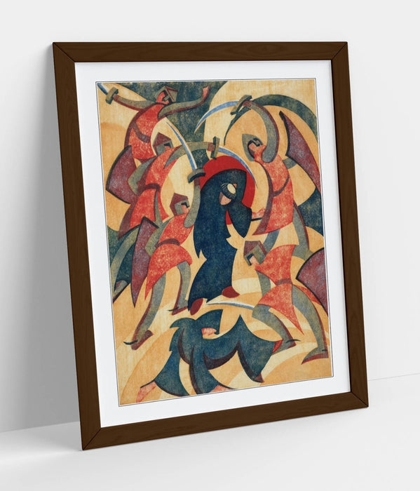 Framed Wall Art Poster - Cyril Power Monseigneur St Thomas Print | Woodgrain Frame