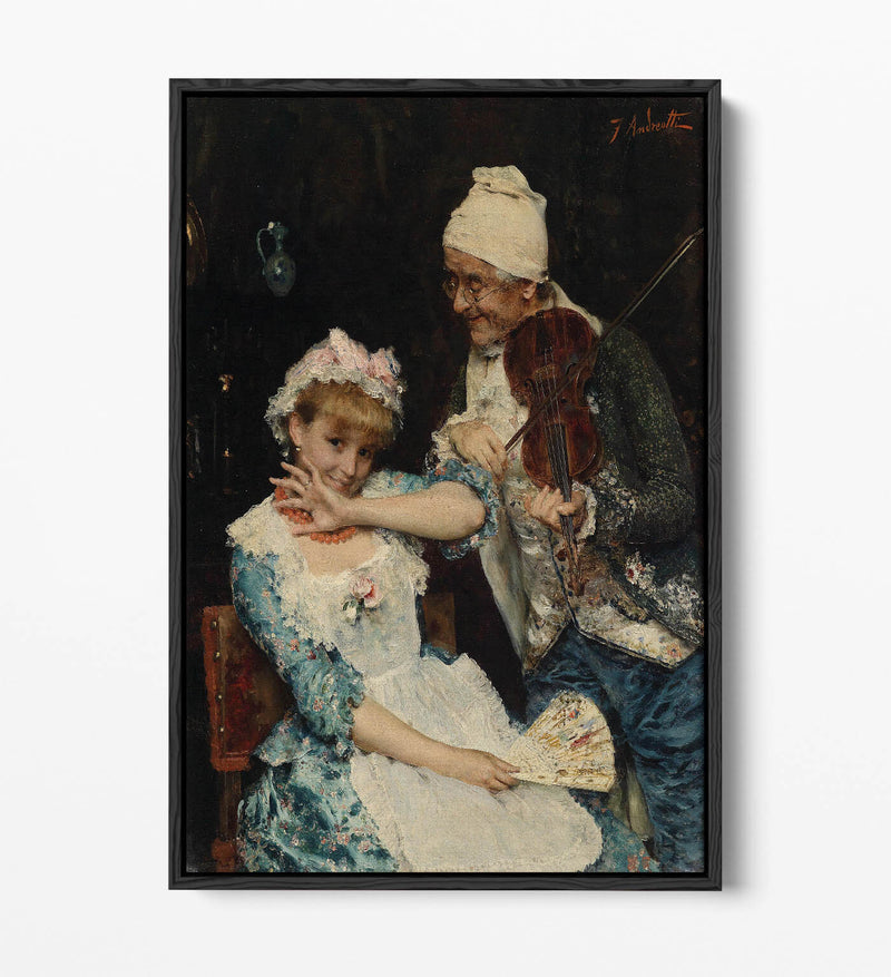 Float Effect Canvas Art - Federico Andreotti Musician Print | Premium 30mm Frame