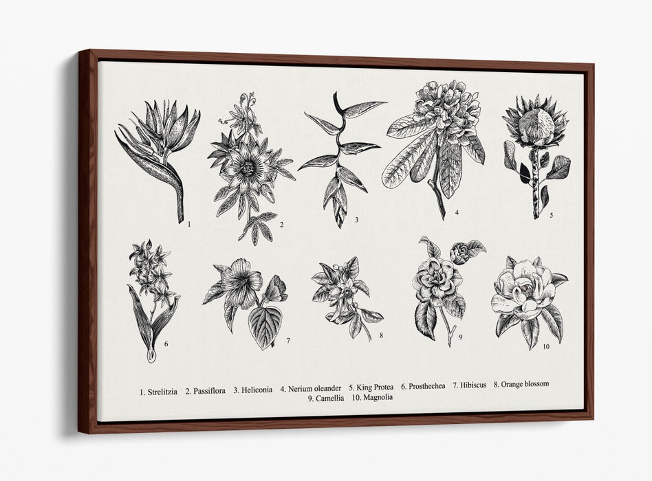 Canvas Wall Art - Flower Wall Decor With Float Effect Frame | Handmade UK Art