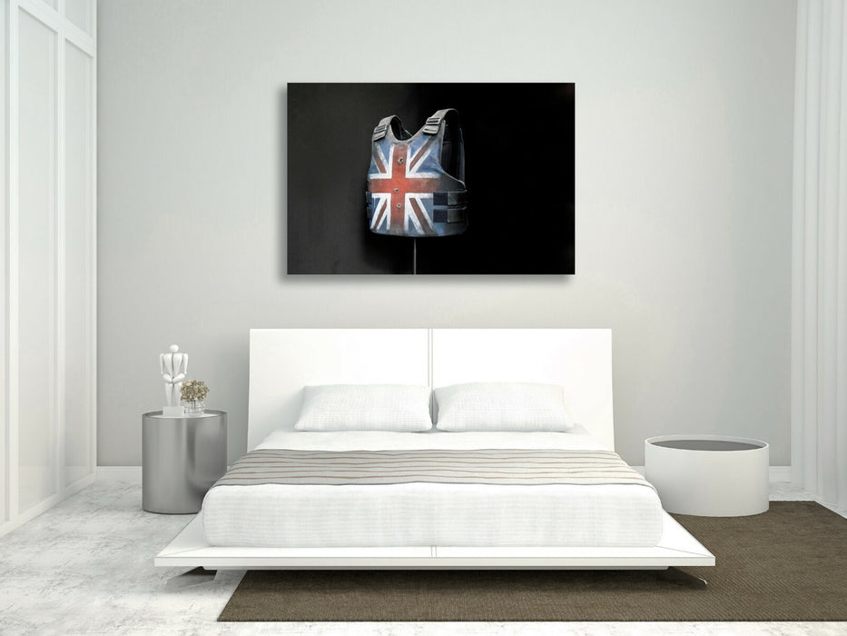 BANKSY STORMZY STAB VEST UNION JACK CANVAS WALL ART PRINT ARTWORK GRAFFITI