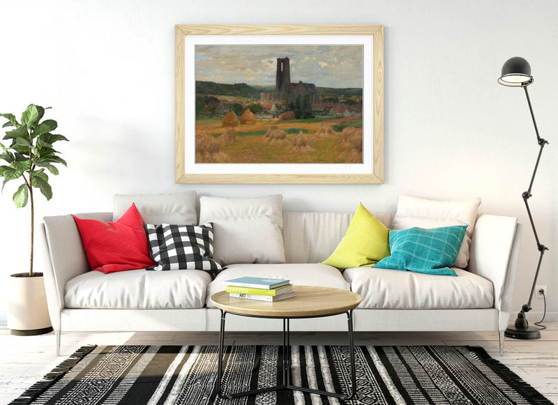 Framed Wall Art - Robert William Vonnoh Haystacks Art Print | Matte Paper Poster