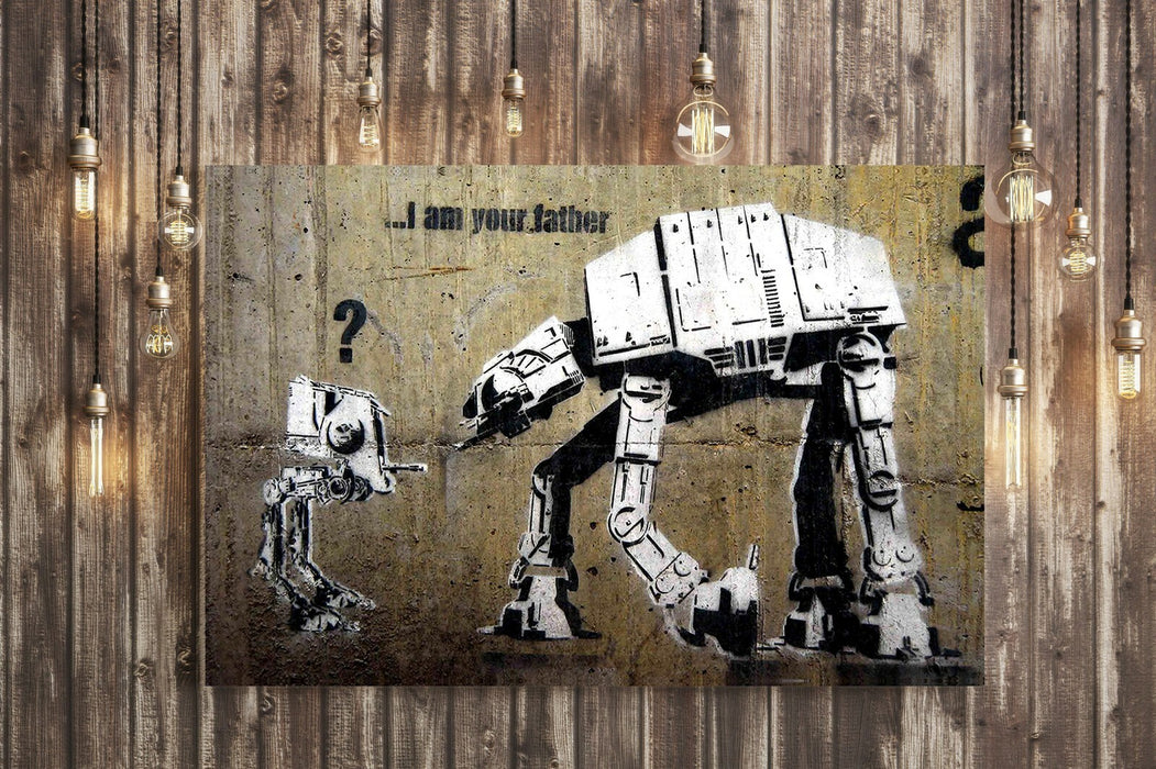 BANKSY CANVAS WALL ART PRINT ARTWORK STREET GRAFFITI - I AM YOUR FATHER
