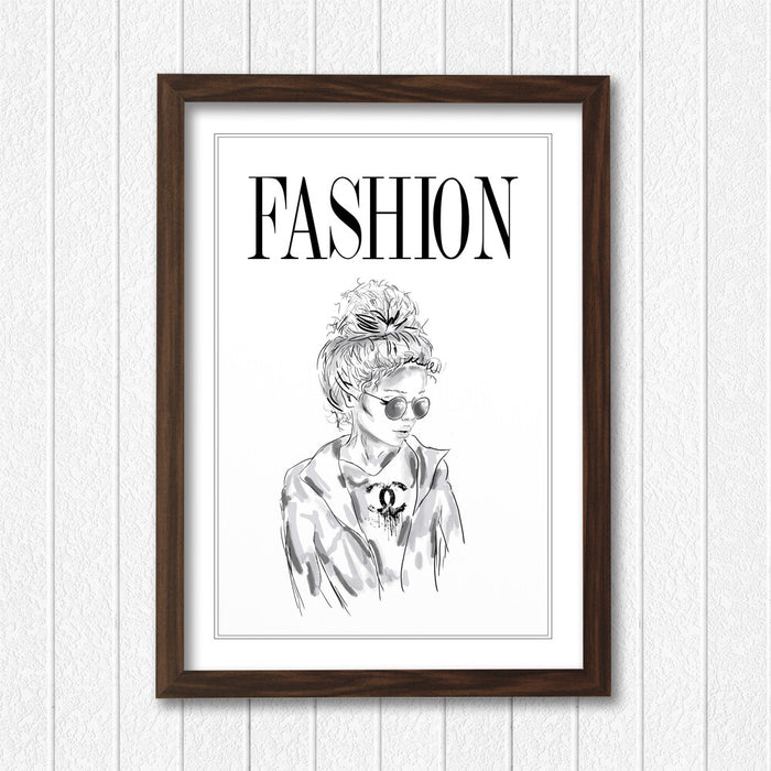 Modern Framed Fashion Art – Coco Art Poster | UK Handmade Stylish Wall Decor