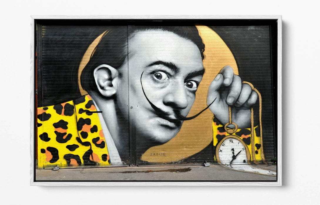 Salvador Dali Canvas Art - Graffiti Wall Art | Float Effect Canvas Print