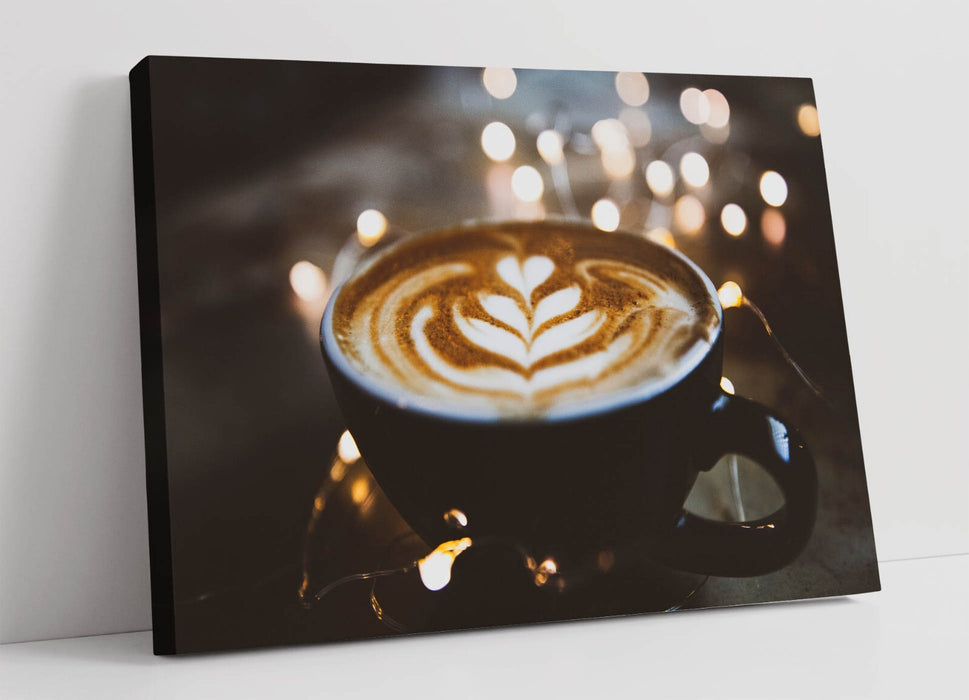 Cafe Canvas Wall Art - Handmade Cappuccino Print | Cozy Coffee Shop Decor