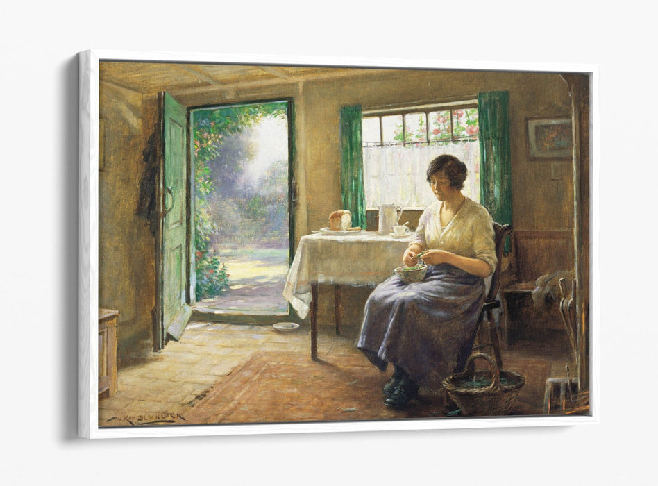 WILLIAM BLACKLOCK, LUNCHTIME PREPARATION -FLOAT EFFECT CANVAS WALL ART PIC PRINT