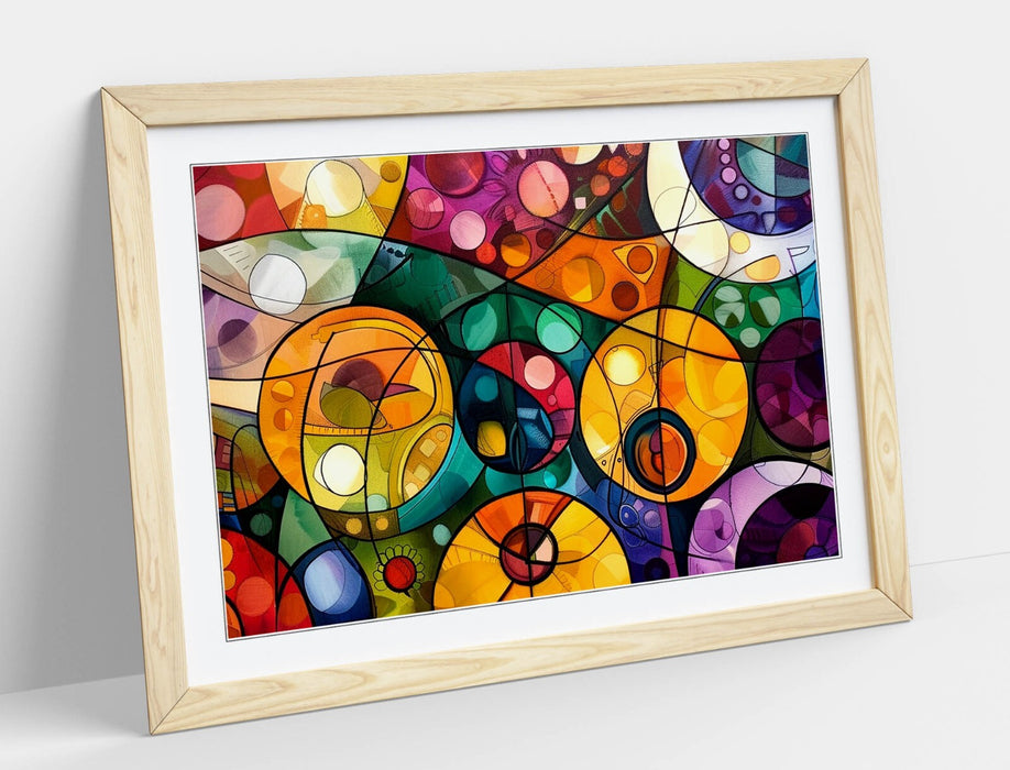 Stained Glass Wall Art | Handmade Wall Print On Matte Paper With Archival Grade Inks