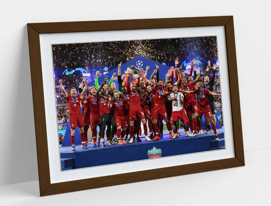 Liverpool Framed Poster – Champions League Street Art Print Blue Wall Art