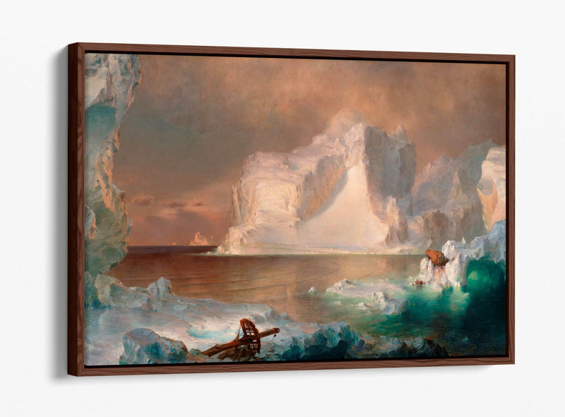 Float Effect Canvas Art - Frederic Edwin Church Icebergs Gallery Style Print