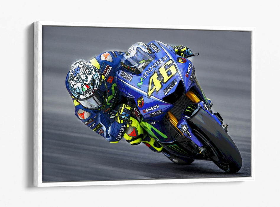Canvas Wall Art - Valentino Rossi Float Effect Canvas Print | Handmade UK Art