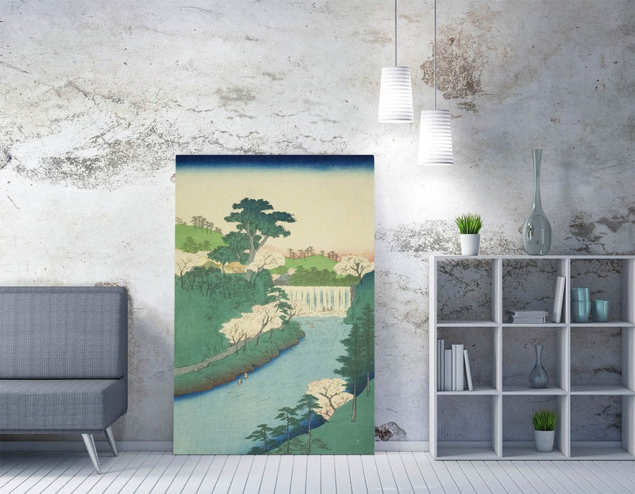 Canvas Wall Art – Utagawa Hiroshige Dam On Otonashi River Print | Handmade Painting