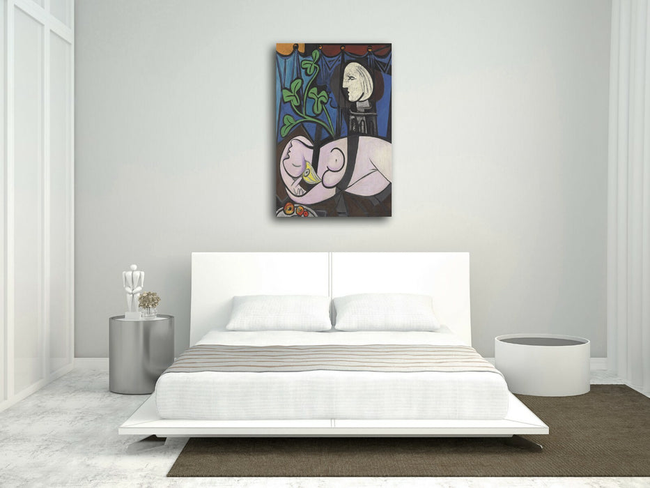 Canvas Wall Art Print - Picasso Nude Green Leaves on Archival Grade Canvas