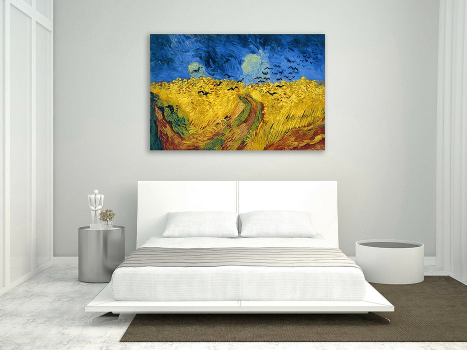 Van gogh wheatfield with crows CANVAS WALL ART ARTWORK FRAMED PRINT Bedroom