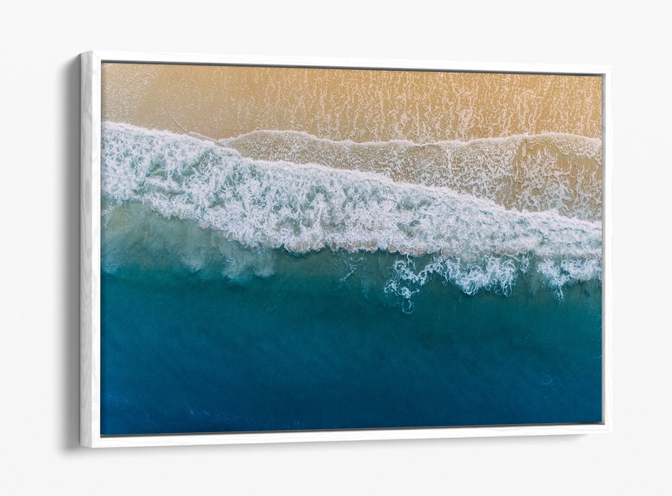 Beach Canvas Wall Art – Waves Bedroom Art with Float Effect Canvas Print