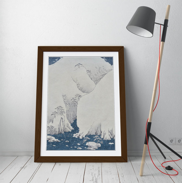 Utagawa Hiroshige Poster - Framed Wall Art Print | Mountain River Kiso Road