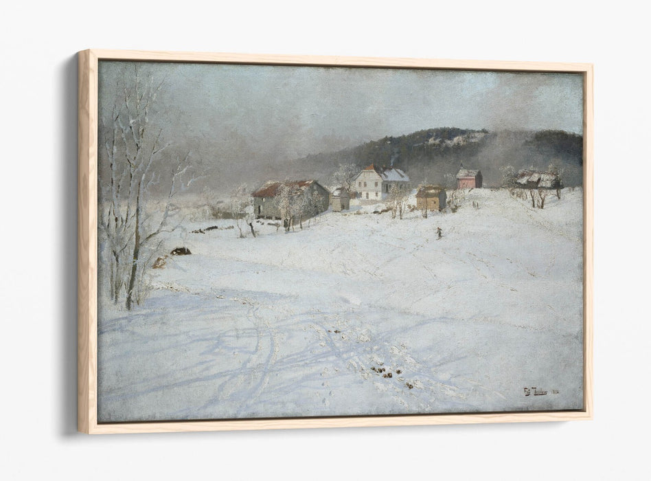 Canvas Wall Art – FRITS THAULOW Winter Float Effect Print on Premium Frame