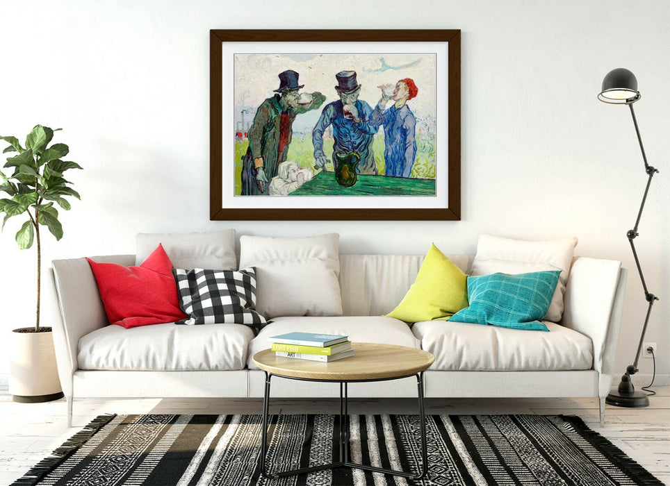 Van Gogh Framed Art – The Drinkers Pub Friends Classic Wall Decor Print