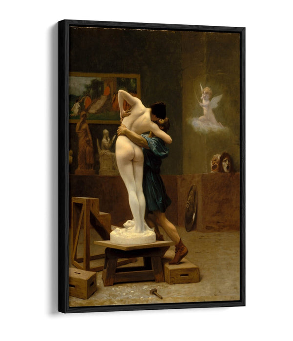 JEAN-LEON GEROME, PYGMALION AND GALATEA -FLOAT EFFECT CANVAS WALL ART PRINT