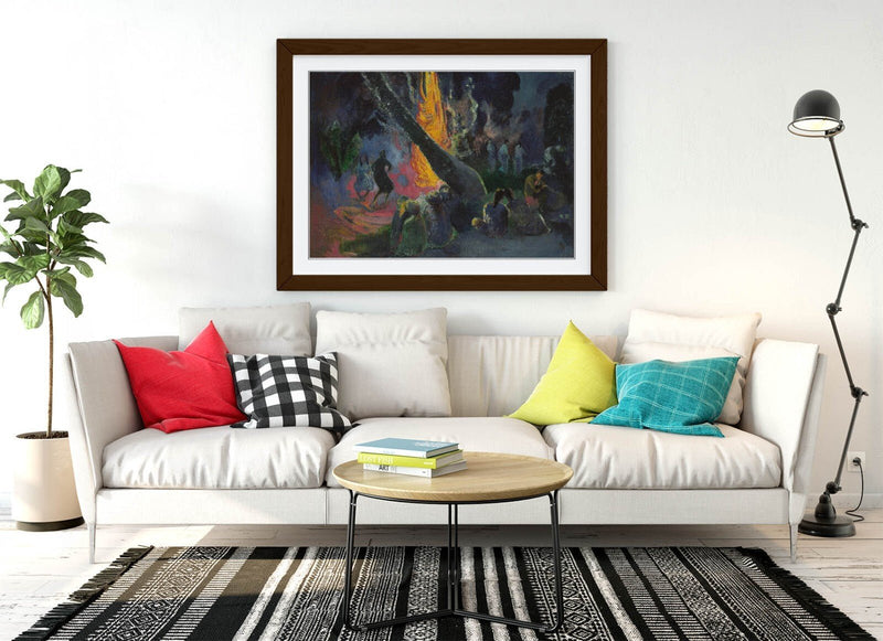 Framed Art Poster – Paul Gauguin Fire Dance Print | Handmade UK Wall Art