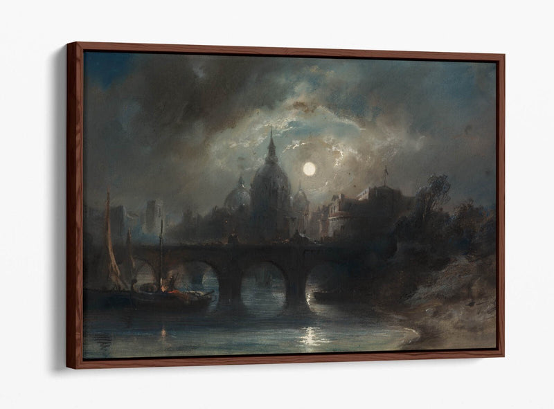 Float Effect Canvas Art - City Night Canvas Wall Art with Custom Deep Frame