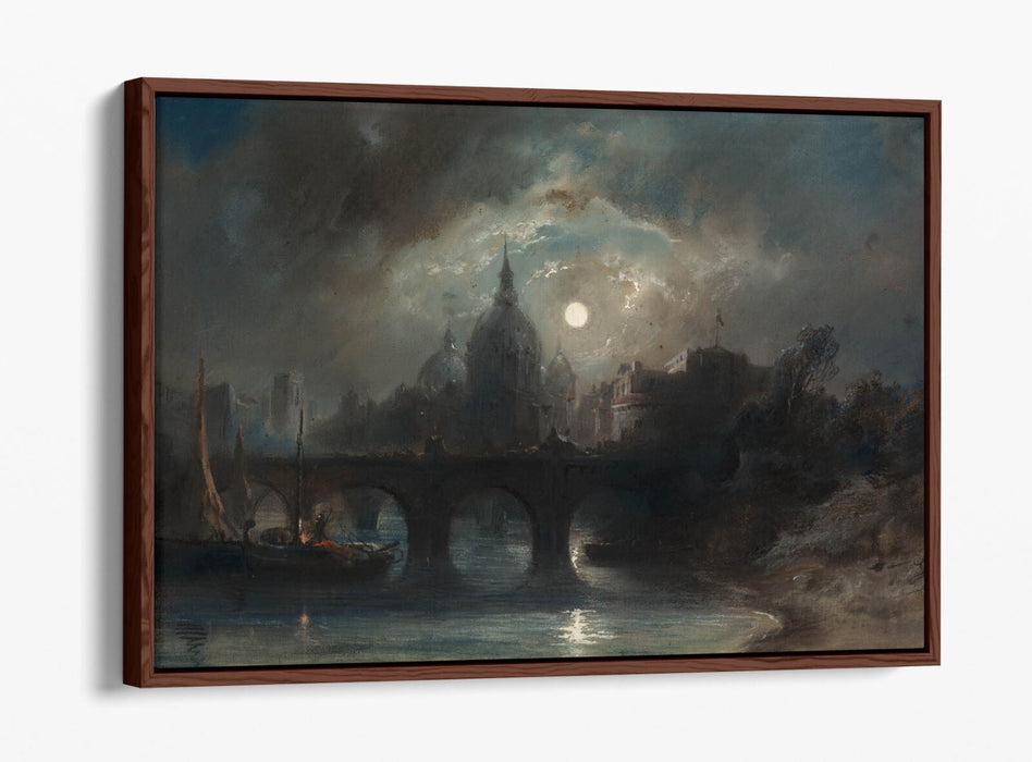 Float Effect Canvas Art - City Night Canvas Wall Art with Custom Deep Frame