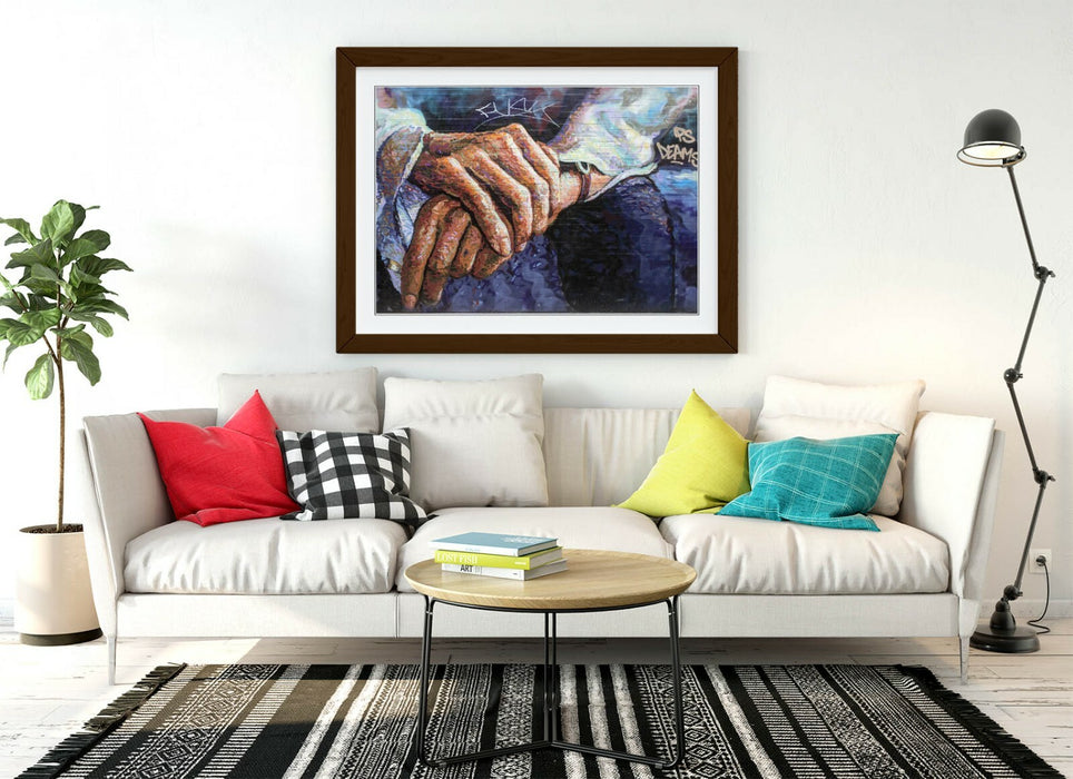 Banksy Framed Poster – London Street Art Print With Matte Paper & UK Handmade Frame