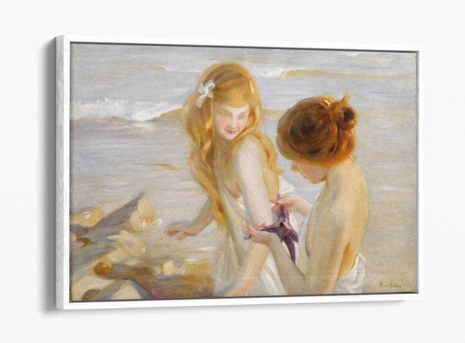 Float Effect Canvas Art - Girls With Starfish Fine Art Print | Handmade UK