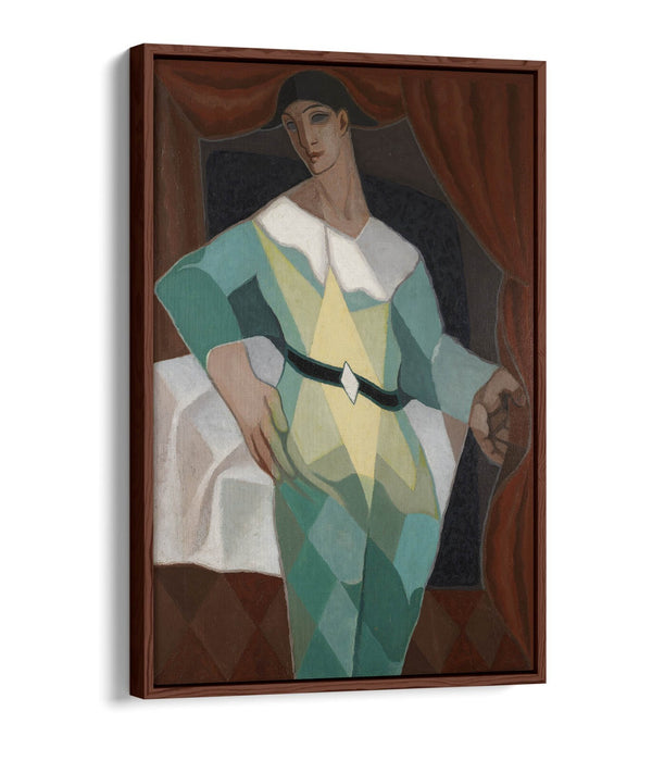 JUAN GRIS, HARLEQUIN -FLOAT EFFECT CANVAS WALL ART PRINT