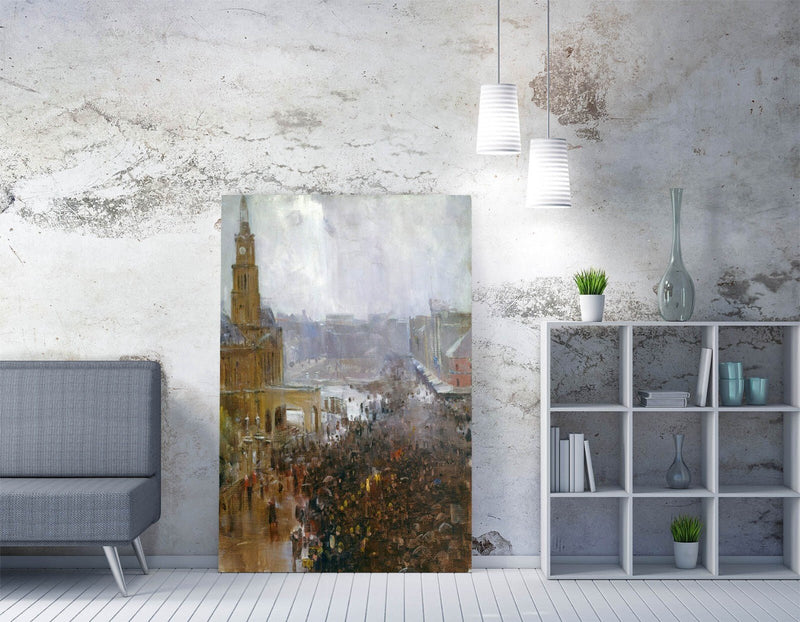 Fireman's Funeral Canvas - Arthur Streeton Print | Handmade Canvas Wall Art