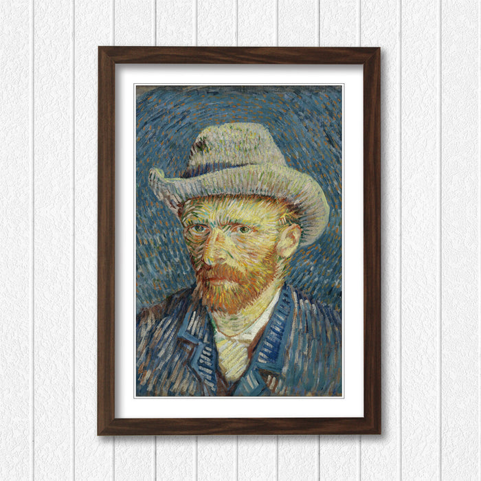 Van Gogh Framed Wall Art – Classic Self Portrait Print | Matte Paper Poster
