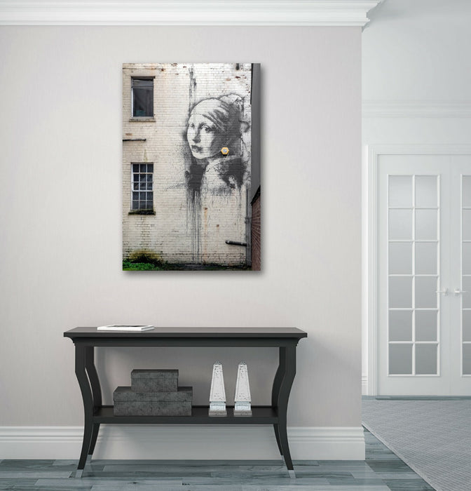 BANKSY CANVAS STREET WALL ART PRINT ARTWORK - The Girl with Pearl Earrings