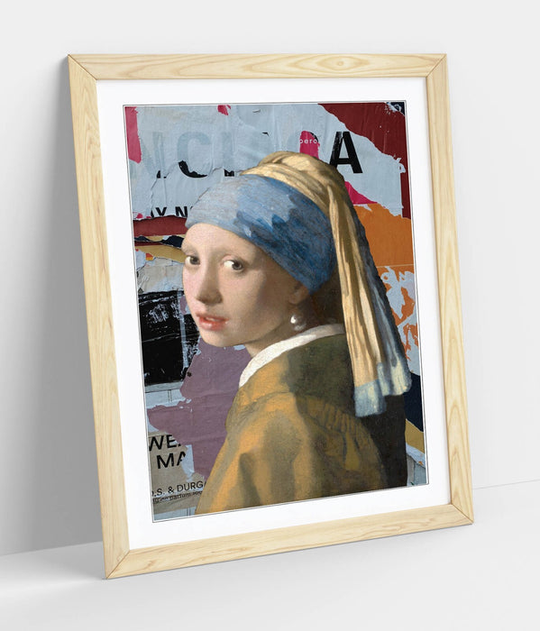 Framed Wall Art Poster – Vermeer Pearl Earring Print | Handmade UK Decor