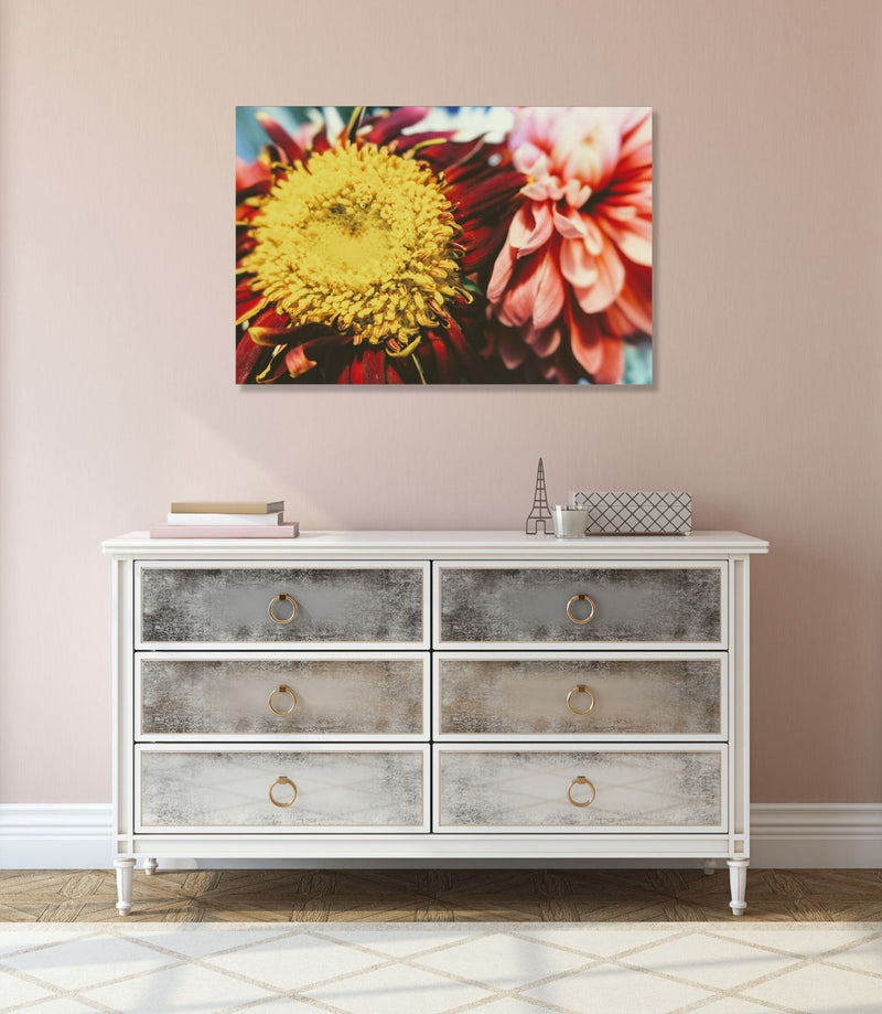 Canvas Wall Art – Vintage Flower Floral Canvas Print | 30mm Deep Frame Ready To Hang