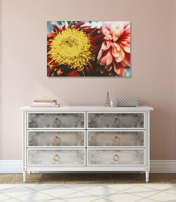 Canvas Wall Art – Vintage Flower Floral Canvas Print | 30mm Deep Frame Ready To Hang
