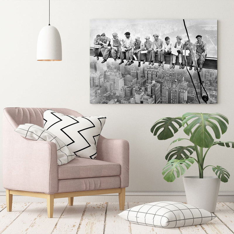 Canvas Wall Art - Lunch Atop Skyscraper Handmade Premium Print | Ready To Hang