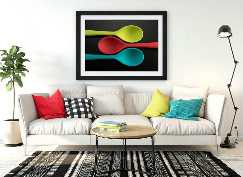 Art Framed Poster - Colorful Wall Decor with Wood Grain Frame and Matte Paper Print