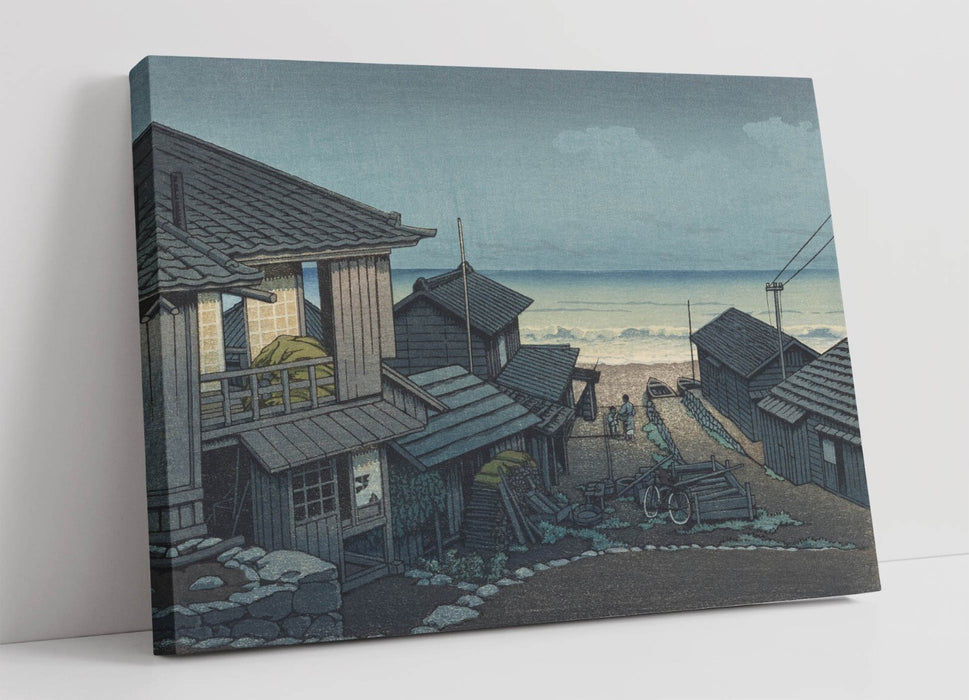 Canvas Wall Art - Kawase Hasui Cloudy Day at Mizuki | Handmade Japanese Art Print