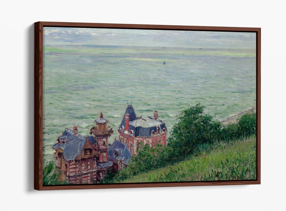 GUSTAVE CAILLEBOTTE, VILLAS AT TROUVILLE -FLOAT EFFECT CANVAS WALL ART PRINT